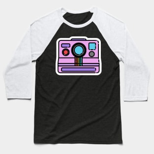 Polaroid // Line Art Sticker Baseball T-Shirt